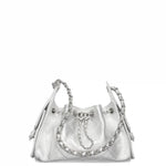 Load image into Gallery viewer, Chanel 25 Mini Handbag Metallic Grained Calfskin &amp; Gold Metal Silver