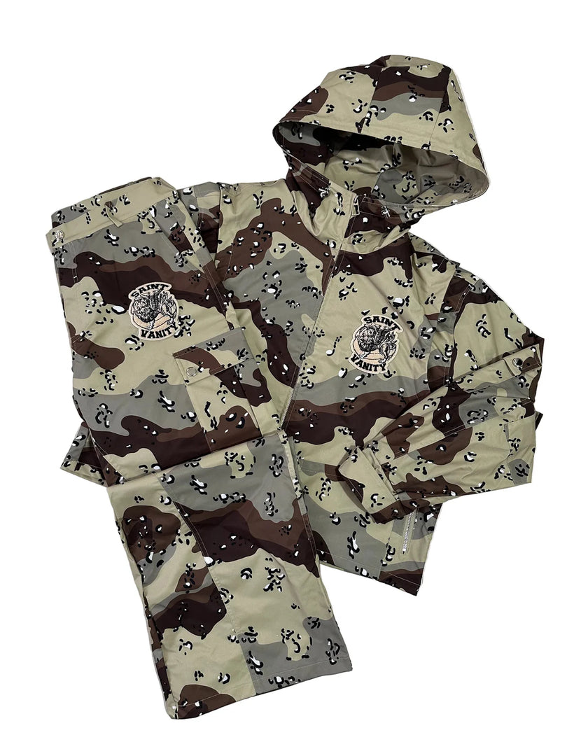 Saint Vanity Nylon Hooded Set “Desert Camo”