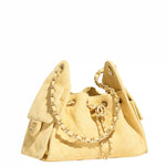Load image into Gallery viewer, Chanel 25 Mini Handbag Suede Calfskin &amp; Gold Metal Yellow