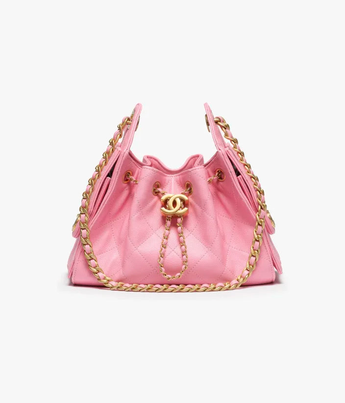 CHANEL 25 Mini Handbag   Grained Calfskin & Gold-Tone Metal Pink