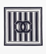 Chanel Coco Beach 2026 Beachwear Set Navy BLue/White