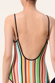CHanel Coco Beach 2026 collection Stripy Print Swimsuit