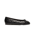 Load image into Gallery viewer, Chanel Black Quilted Leather Ballet flats