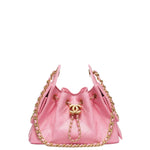 Load image into Gallery viewer, Chanel 25 Mini Handbag Grained Calfskin &amp; Gold-Tone Metal Pink