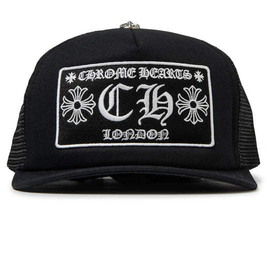 Chrome Hearts CH London Black Trucker Cap