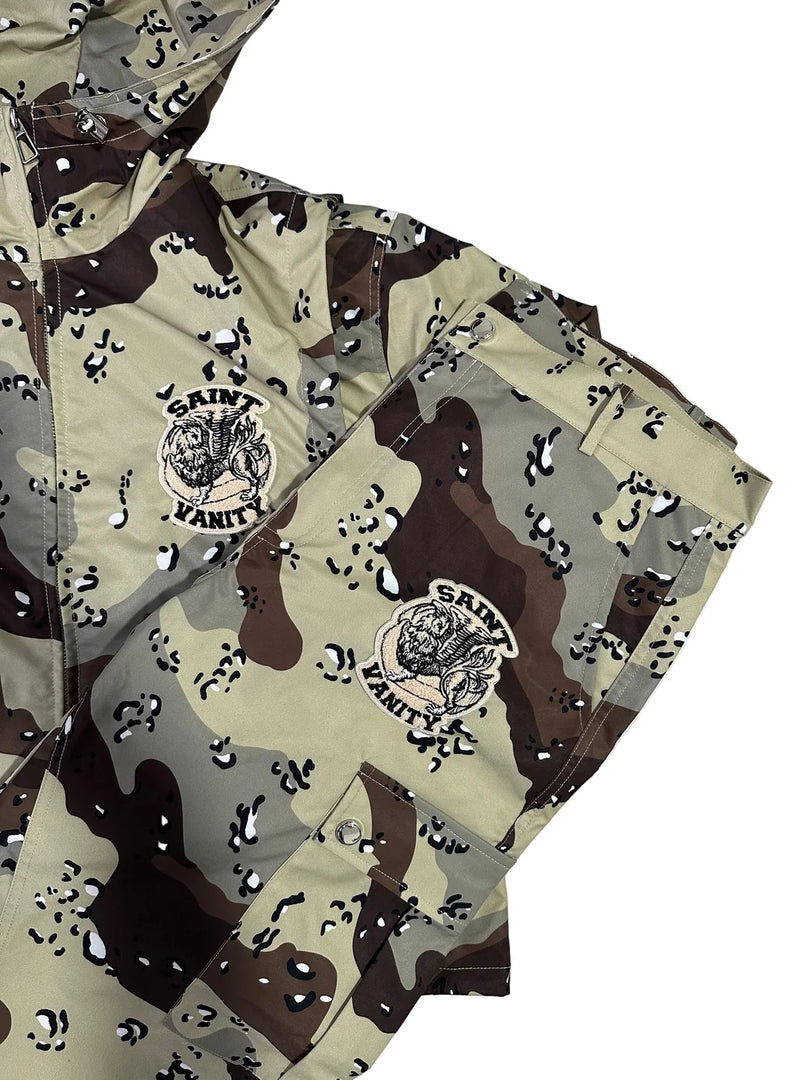 Saint Vanity Nylon Hooded Set “Desert Camo”