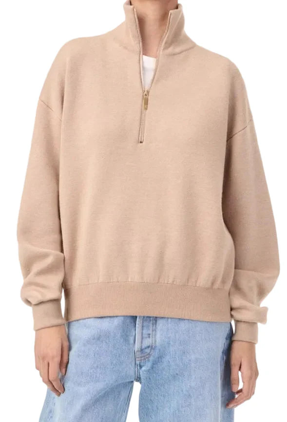 CHANEL Sweater Wool Silk Beige