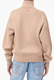 CHANEL Sweater Wool Silk Beige