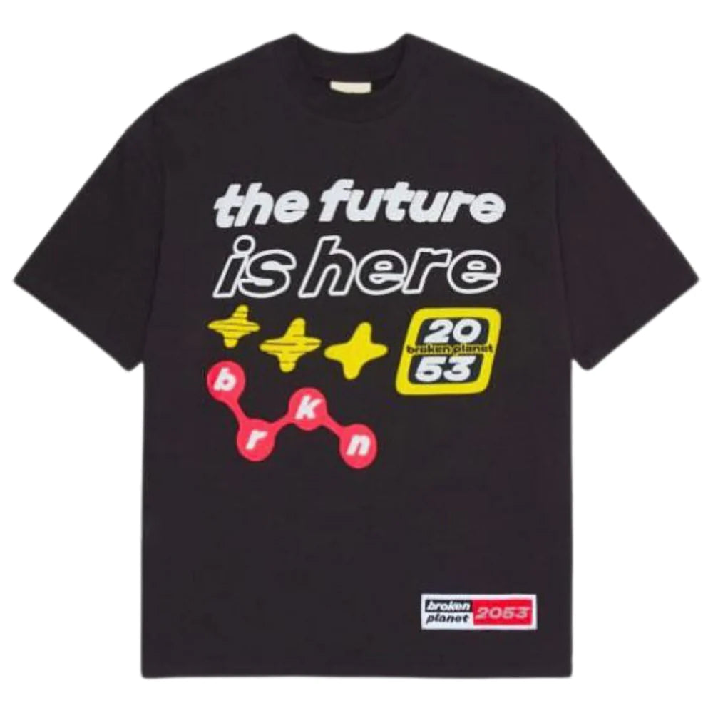 Broken Planet Marker The Future is Here T-Shirt Black