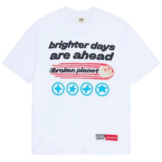 Broken Planet Market Brighter Days are Ahead T-Shirt White