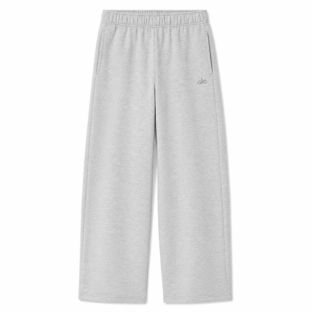 Alo Accolade Straight Leg Sweatpants Heather Grey