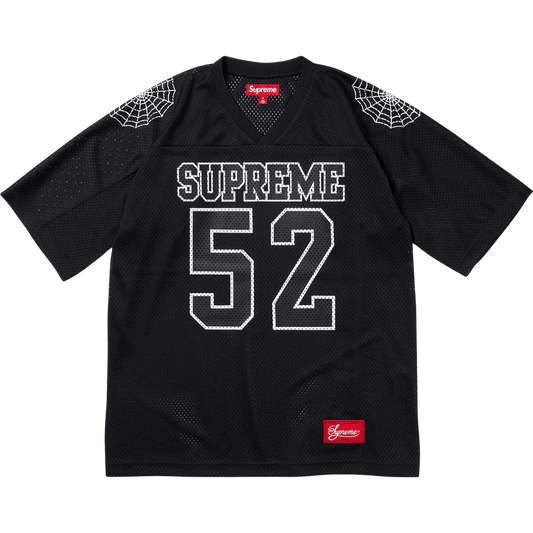 Supreme Spiderweb Football Jersey 'Black’