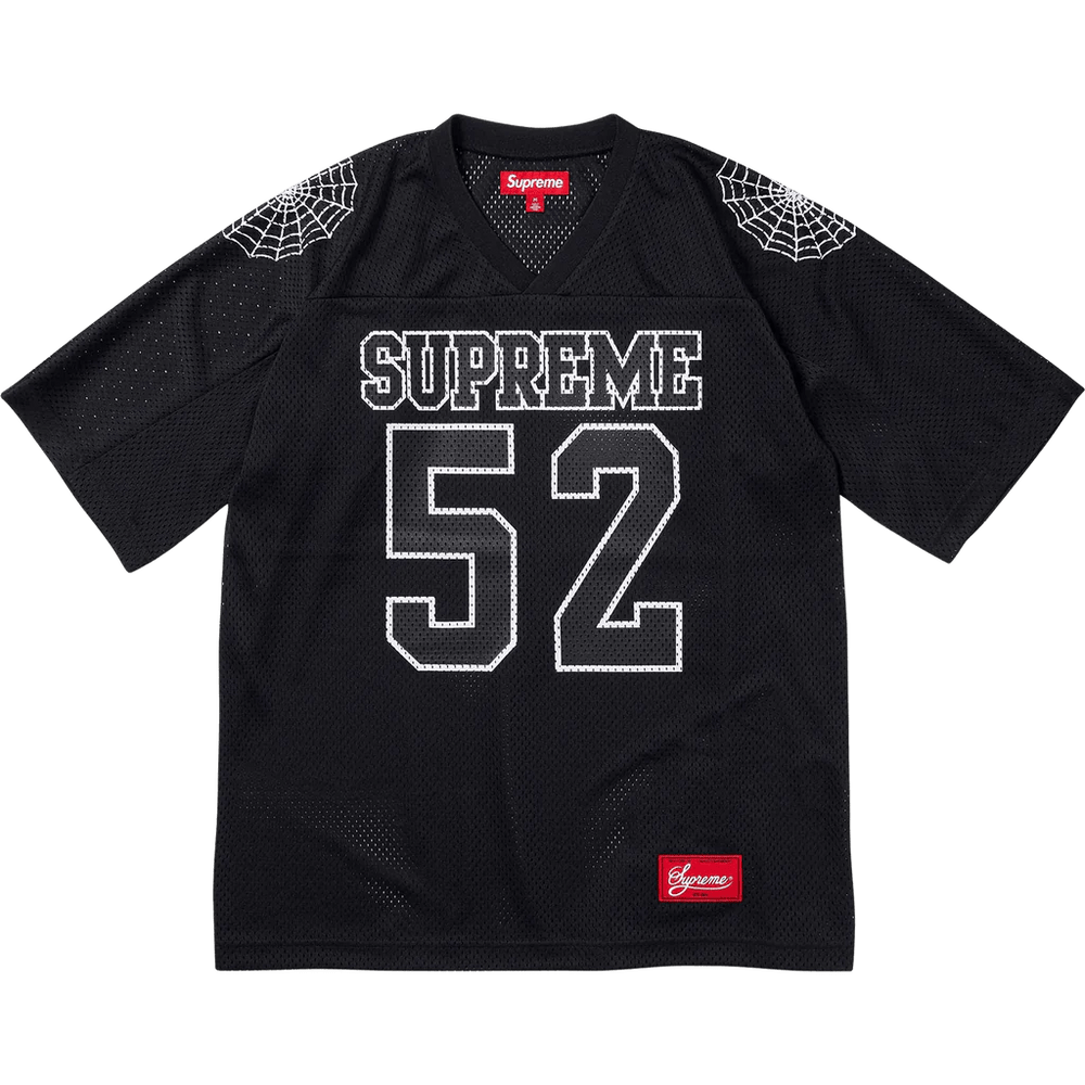 Supreme Spiderweb Football Jersey 'Black’