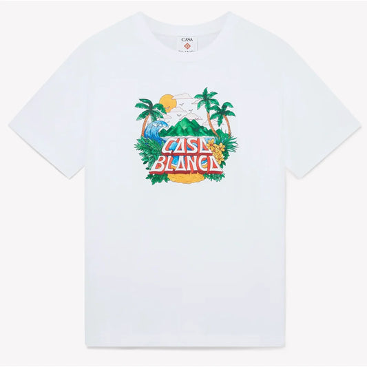 Casablanca Beach Wave T-Shirt White