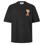 Load image into Gallery viewer, AMI Paris De Coeur Patch T-Shirt Black