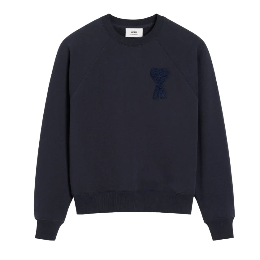 AMI Paris De Coeur Sweatshirt Navy Blue