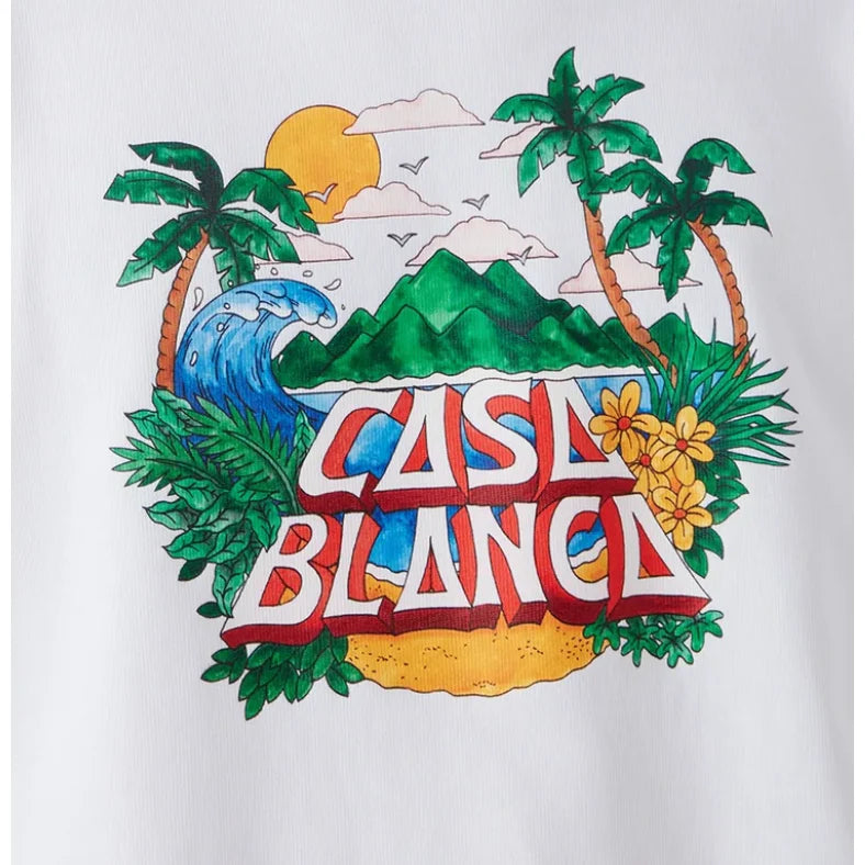 Casablanca Beach Wave T-Shirt White