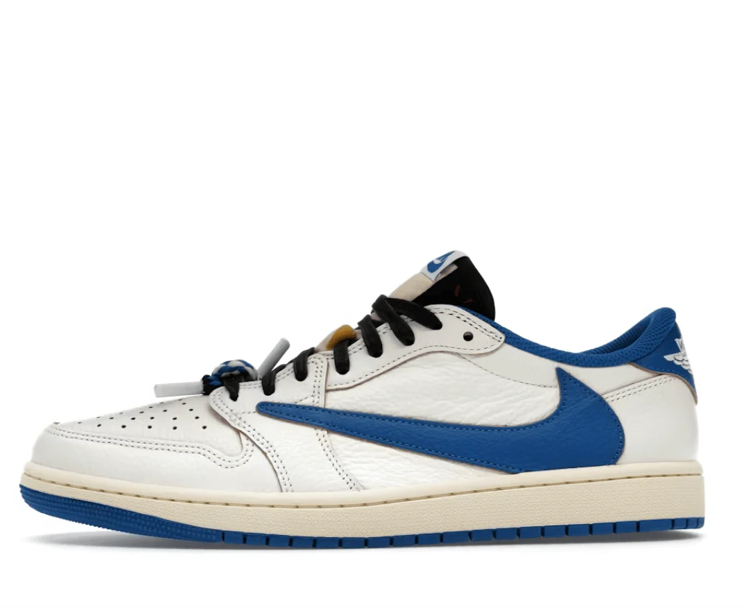 Fragment Design X Travis Scott X Air Jordan 1 Retro Low OG SP Sail Military Blue