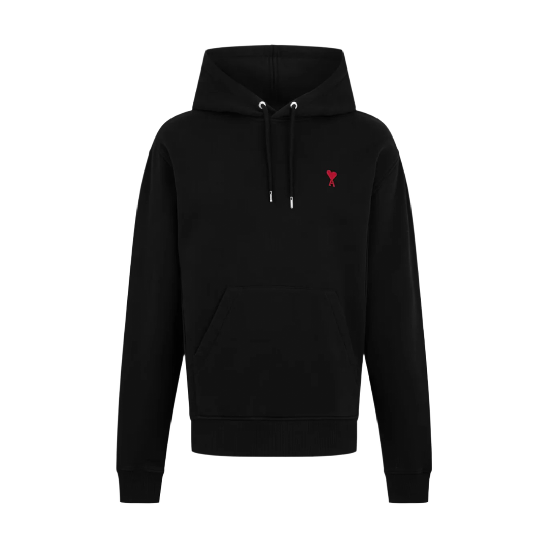 Ami Paris Ami De Coeur Small Logo Hoodie Black/Red