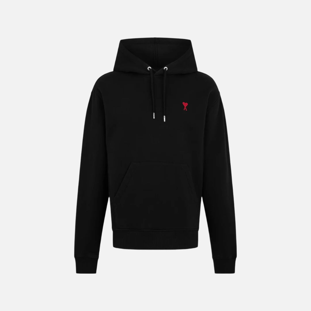Ami Paris Ami De Coeur Small Logo Hoodie Black/Red