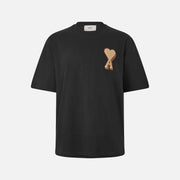 AMI Paris De Coeur Patch T-Shirt Black