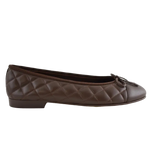 Load image into Gallery viewer, Chanel Dark Brown Quilted Leather Ballet flats