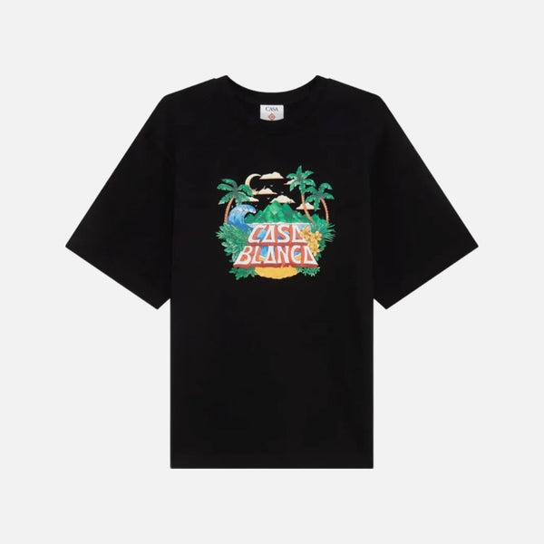 Casablanca Casa Beach Wave T-shirt | Black | Image 1
