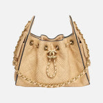 Load image into Gallery viewer, Chanel 25 Mini Handbag Braided Raffia, Calfskin &amp; Gold-Tone Metal Beige &amp; Black