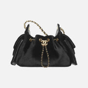 Chanel 25 Mini Handbag in Black Lambskin