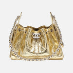 Load image into Gallery viewer, Chanel 25 Mini Handbag Metallic Calfskin &amp; Silver-Tone Metal Gold