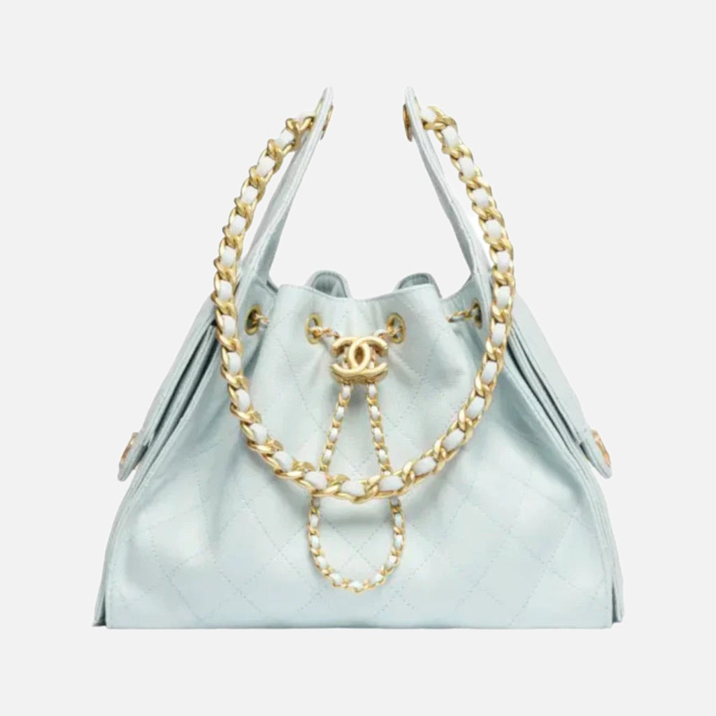 Chanel 25 Small Handbag Hobo Light Blue