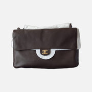 Chanel 26B Matthieu Blazy Maxi Oversized Flap Bag 38.5 (Airport Bag) in Brown Grained Calfskin with Gold Hardware
