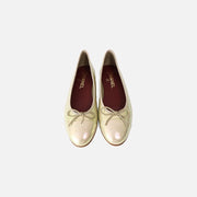 Chanel 26K Ballet Flats in Iridescent Gold Crocodile-Embossed Leather, from above
