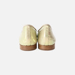 Load image into Gallery viewer, Chanel 26K Ballet Flats in Iridescent Gold Crocodile-Embossed Leather, heels