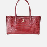 Load image into Gallery viewer, Chanel 26S Shopping Bag Small in Red Crocodile Leather with Gold Hardware