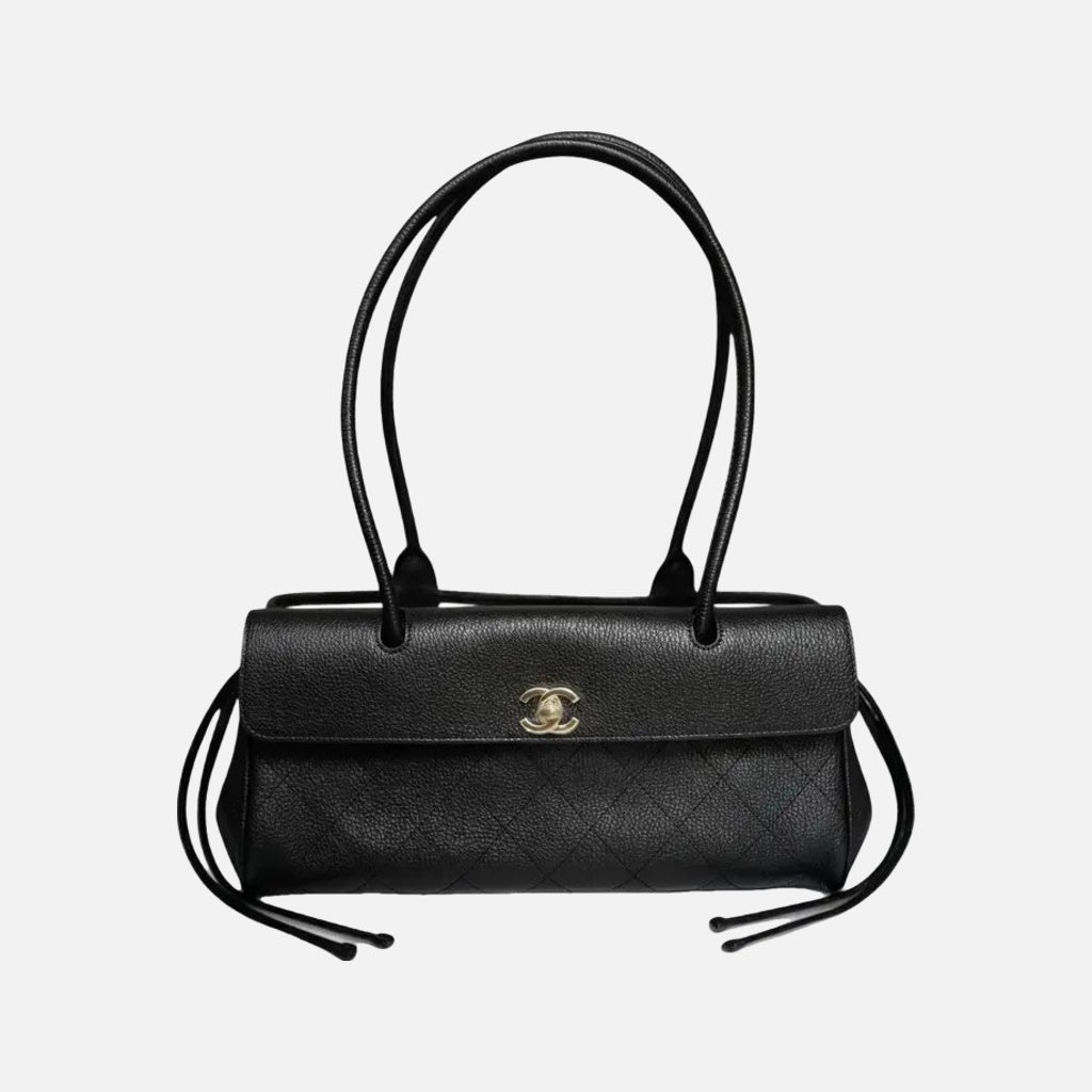 Chanel 26S Small Shopping Bag " Black Calfskin with Gold-Tone Hardware
