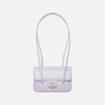 Load image into Gallery viewer, Chanel Clutch with Leather Strap, Mini Preppy Flap Bag Grained Shiny Calfskin &amp; Gold-Tone Metal Purple