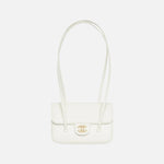 Load image into Gallery viewer, Chanel Clutch with Leather Strap, Mini Preppy Flap Bag Grained Shiny Calfskin &amp; Gold-Tone Metal White