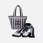 Load image into Gallery viewer, Chanel Coco Beach 2026 Beachwear Set Navy BLue/White