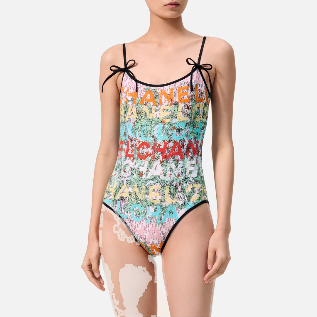 Chanel Coco Beach 2026 collection Multi Colour Print Swimsuit