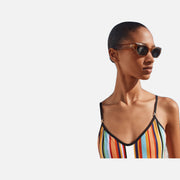 CHanel Coco Beach 2026 collection Stripy Print Swimsuit
