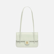 Chanel Small Preppy Flap Bag Grained Shiny Calfskin & Gold-Tone Metal Light Green