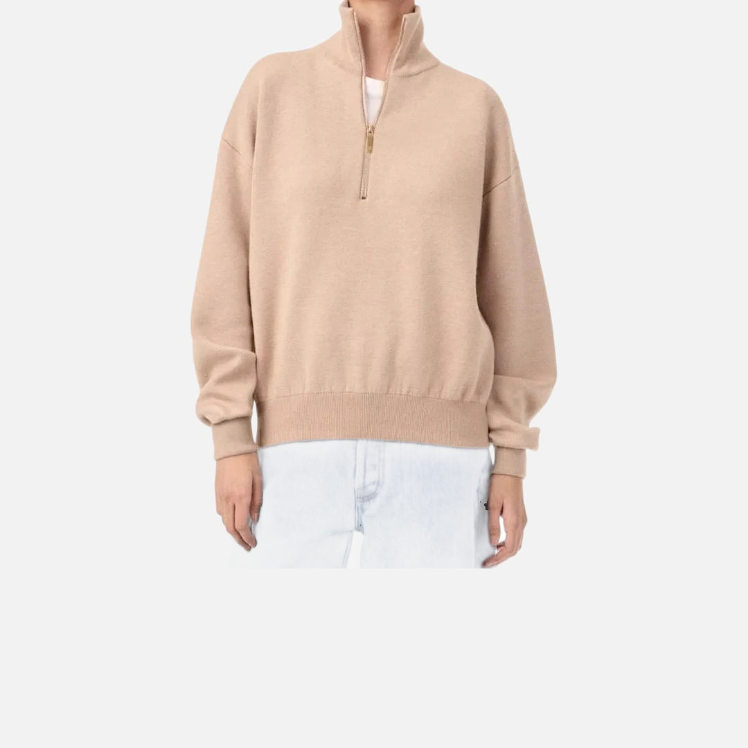 CHANEL Sweater Wool Silk Beige