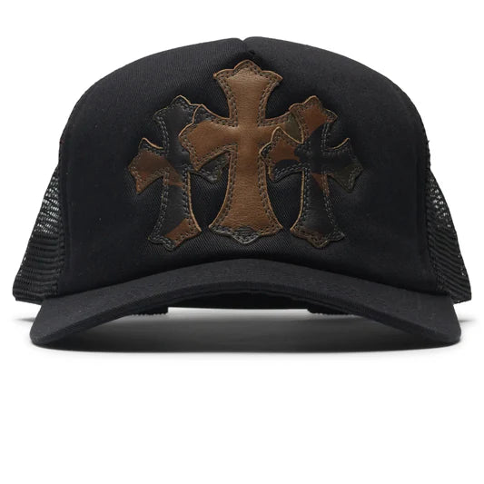 Chrome Hearts Cemetery Camo Black Trucker Cap