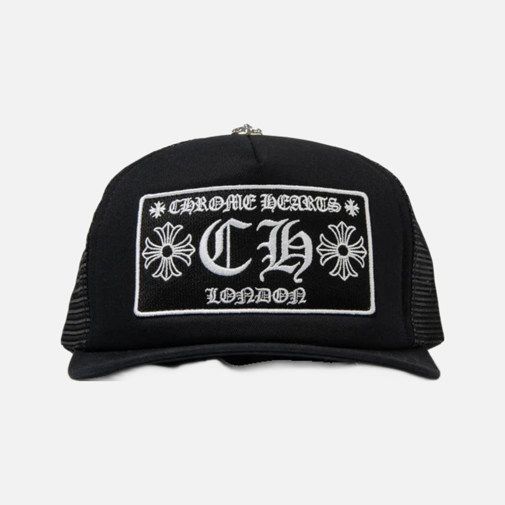 Chrome Hearts CH London Black Trucker Cap