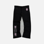 Load image into Gallery viewer, Chrome Hearts Deadly Doll Jessie Jo Stark floral joggers in black and pink