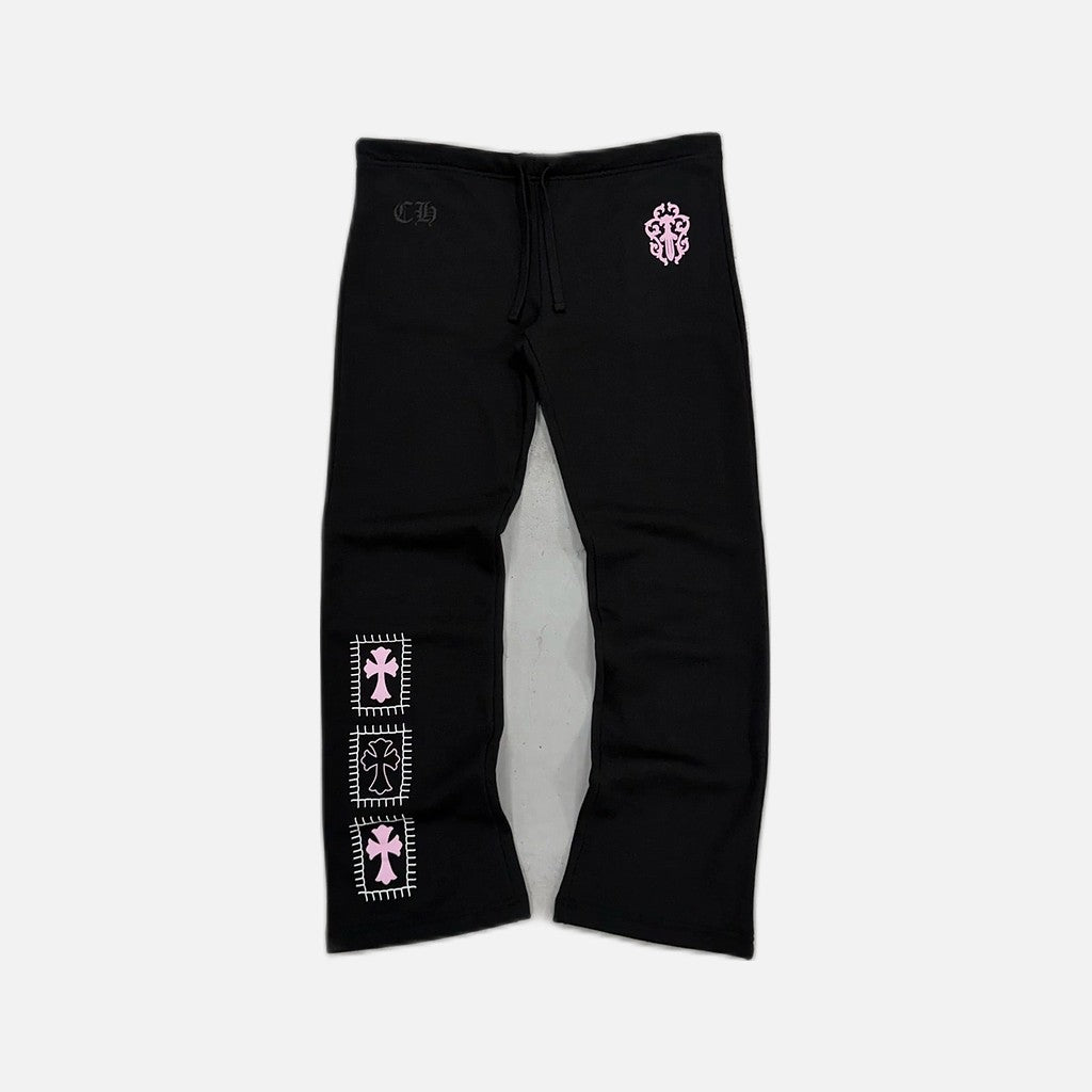 Chrome Hearts Deadly Doll Jessie Jo Stark floral joggers in black and pink
