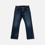 Load image into Gallery viewer, Chrome Hearts denim jeans in blue with cross patch detailing