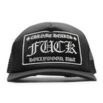 Load image into Gallery viewer, Chrome Hearts Fuck Hollywood Black Trucker Cap
