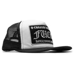 Load image into Gallery viewer, Chrome Hearts Fuck Hollywood White Black Trucker Cap
